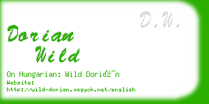 dorian wild business card